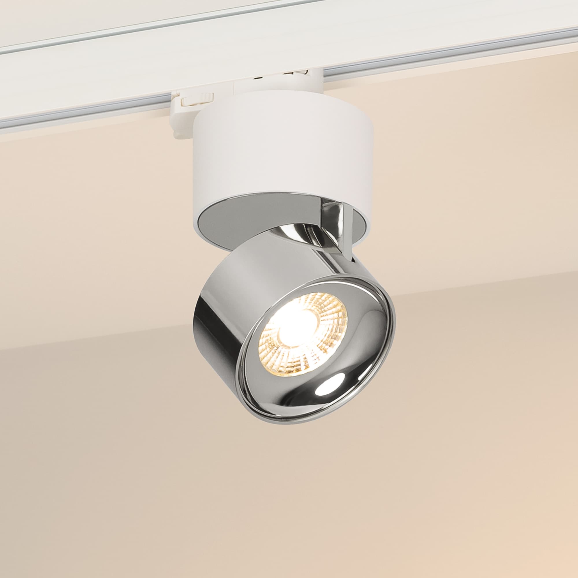 Светильник светодиодный трековый SP-PLURIO-TRACK-4TR-R77-9W Warm3000 (WH-CHR, 36 deg, 230 В) (ARL, IP20 Металл, 3 года)