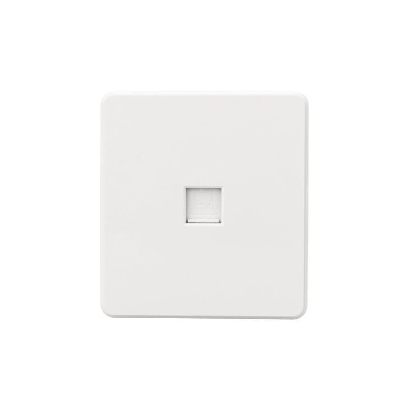 Розетка ROUND компьютерная RJ45 кат6 скрытой установки механизм перламутр