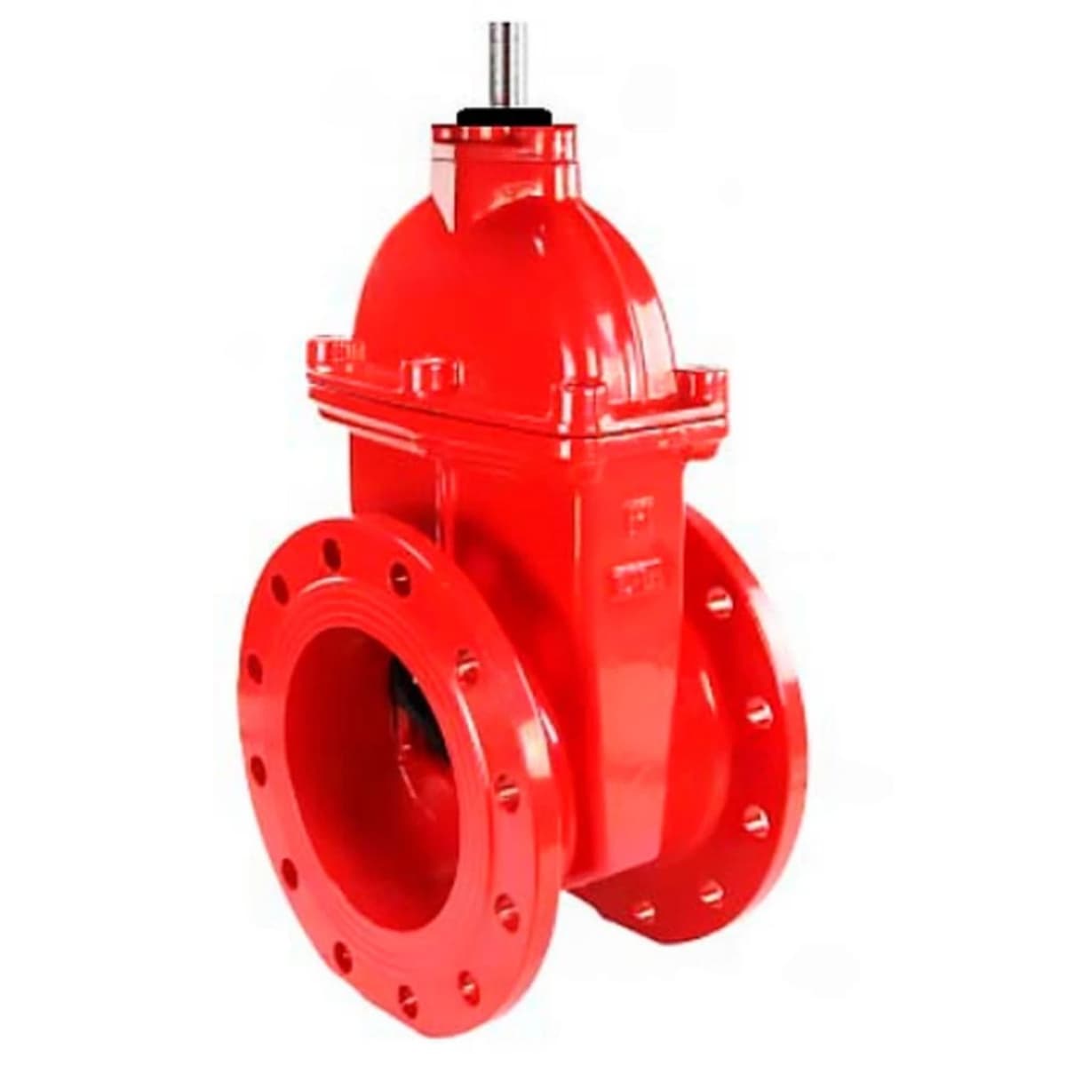 Задвижка клиновая 30ч939р GGG50-GGG50-EPDM-RED Ду80 Ру10/16, фланцевая, корпус чугун GGG50, уплотнение EPDM, c ОСТ-фланцем тип А и невыдвижным голым штоком, цвет красный, крутящий момент 28Нм