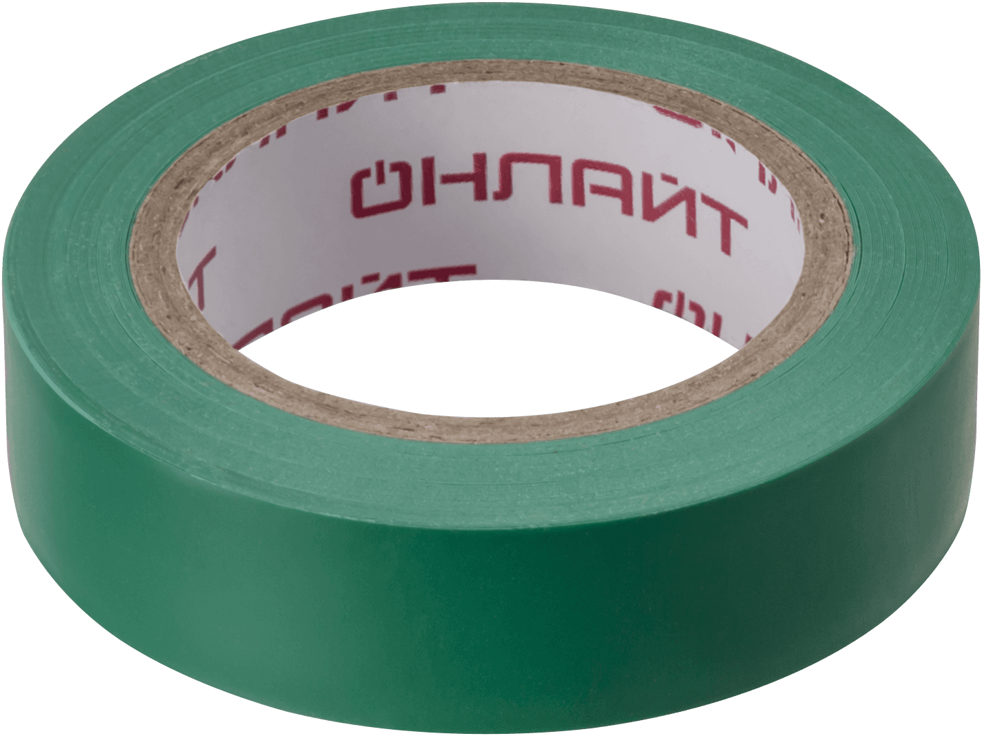 Изолента ПВХ зеленая 15мм 10м ОНЛАЙТ OIT-B15-10/G