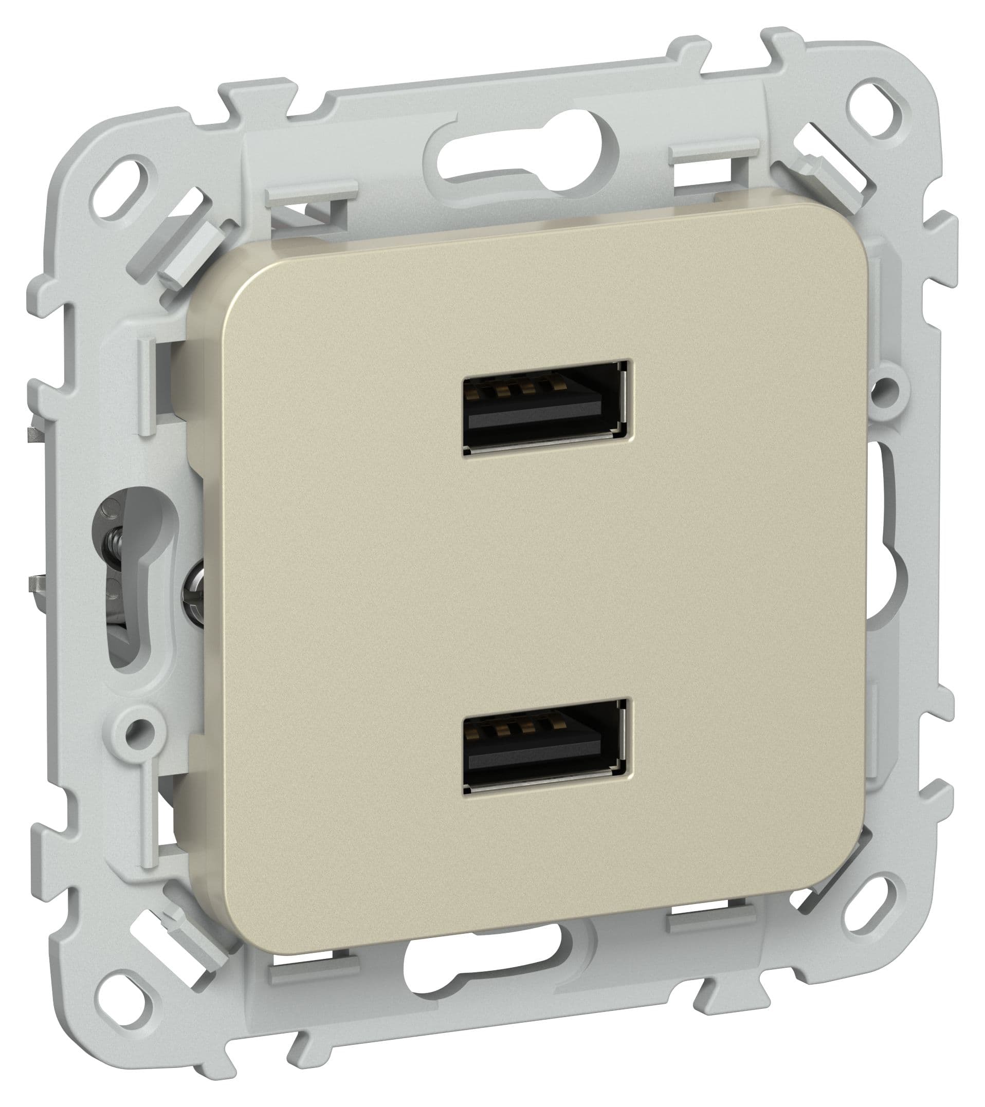 FLITE Розетка USB A+A 3,1А РЮ-2-ФлШ шампань IEK