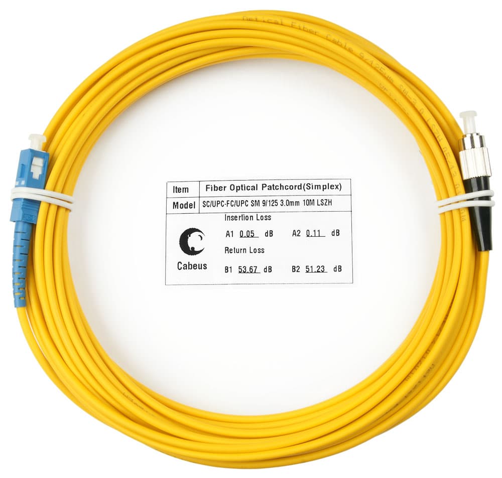 Патч-корд оптический simplex 20м SC-FC 9/125 sm LSZH