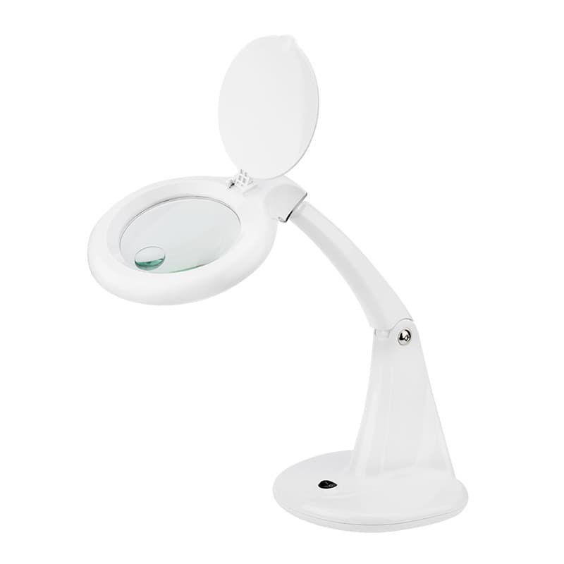 Лупа настольная 3D+12D 60 LED, белая