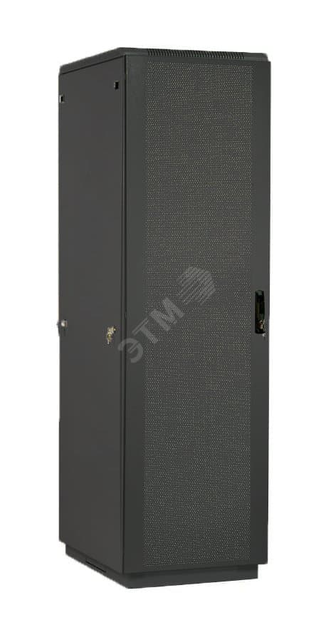 Шкаф телекоммуникационный напольный 42U (600х1000) дверь перфорированная 2 шт черный