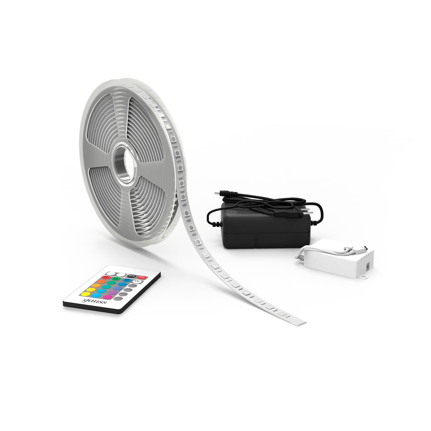Комплект светодиодной ленты 10 Вт/м DC 12В RGB IP20 60LED SMD5050 (с драйвером блистер 3м) 700 лм/м Basic