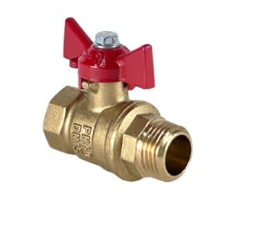 Кран шаровой DeltaPro 1/2' ВР/ВР ручка-бабочка, 11Б27фт1М
