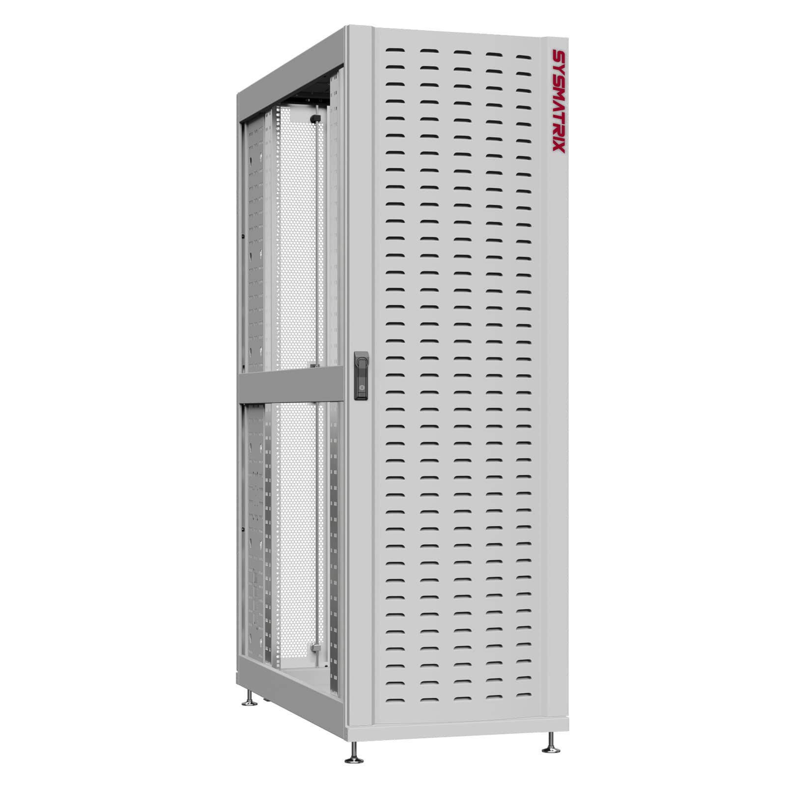 Шкаф серверный 48U 800х1070 передняя дверь: протект IP41. задняя дверь: двустворчатая перфорированная IP20. боковые панели: без. цвет: серый RAL7035