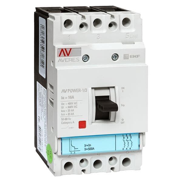 Выключатель автоматический AV POWER-1/3 16А 35кА TR
