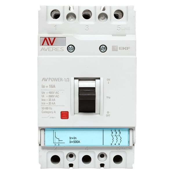 Выключатель автоматический AV POWER-1/3 16А 35кА TR