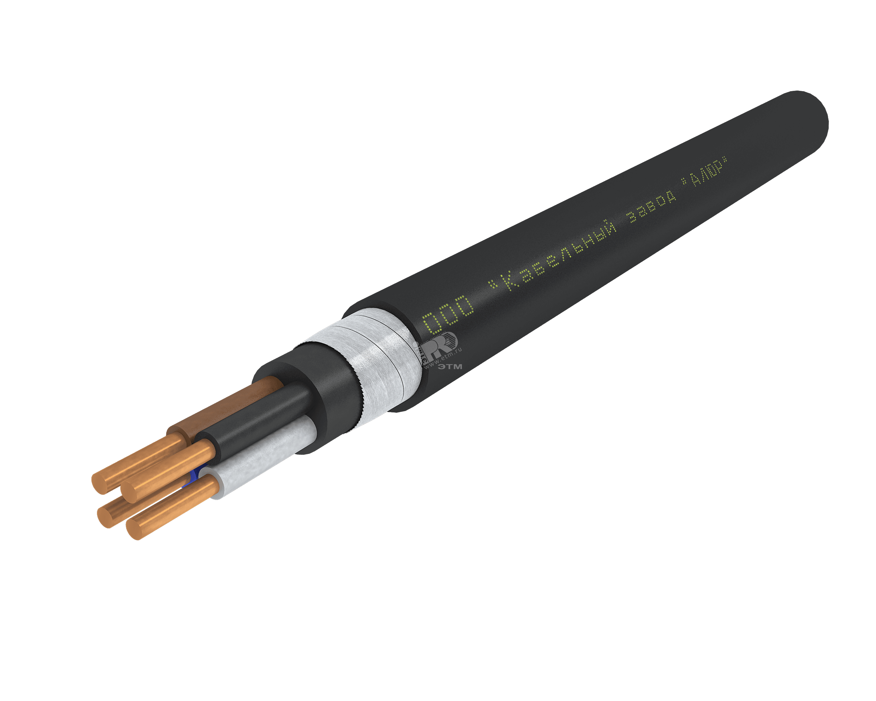 Кабель силовой ПБПнг(А)-HF 4х6.0ок (PE)-0.66 однопроволочный черный (барабан)