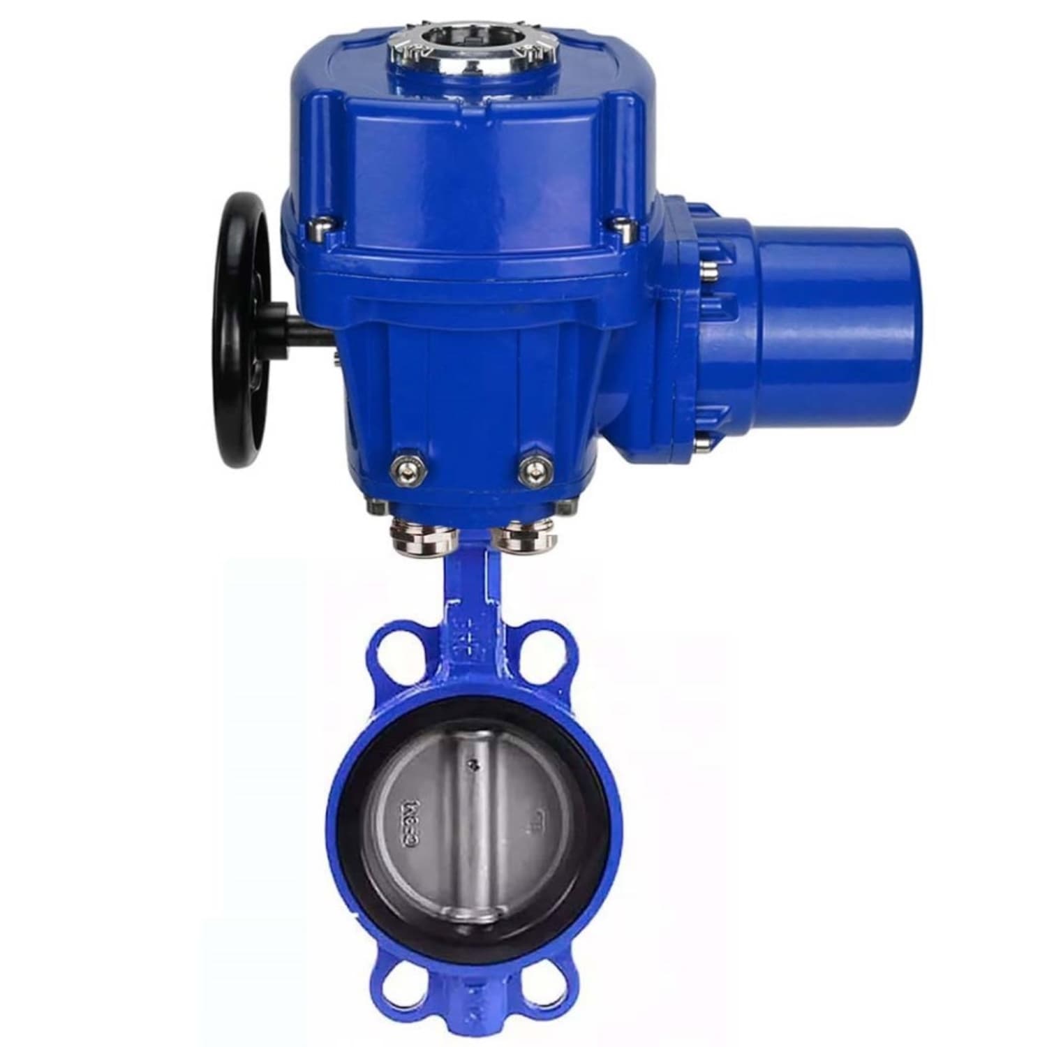 Затвор дисковый поворотный WCB-316L-EPDM Ду40 Ру16, корпус углеродистая сталь WCB, диск нержавеющая сталь 316L, уплотнение EPDM, с 1/4-оборотным электроприводом QT-W (M)-010 220В