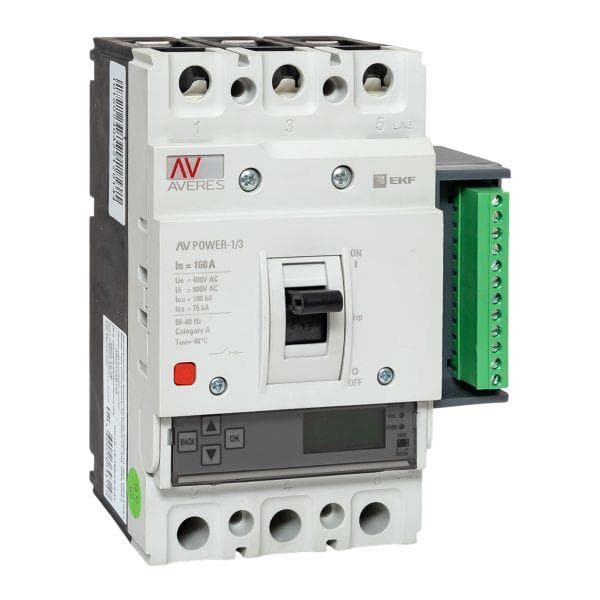 Автоматический выключатель AV POWER-1/3 160А 100kA ETU6.2 AVERES