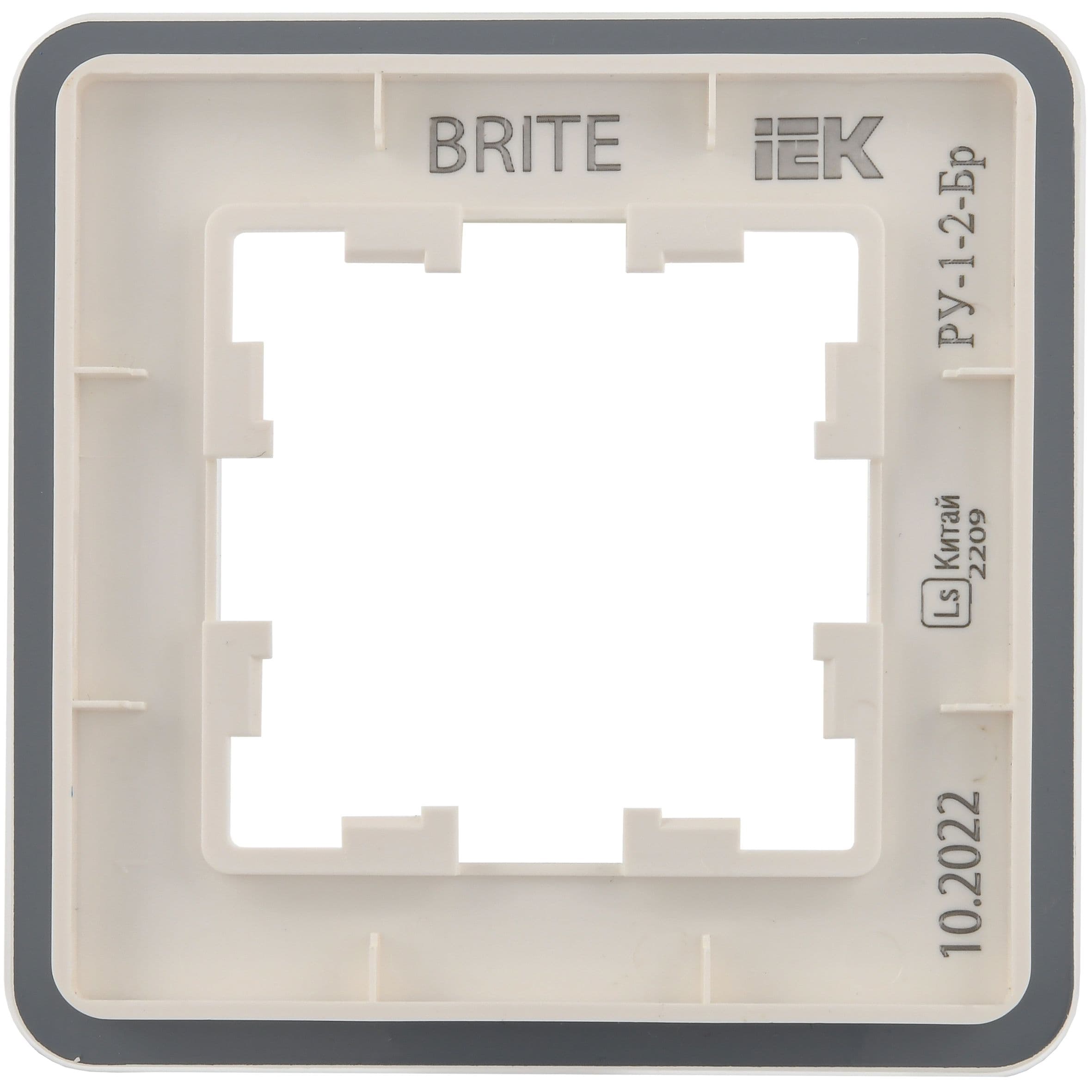 BRITE Рамка 1-местная РУ-1-2-Бр стекло белый RE