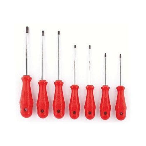 Набор отверток со шлицем TORX с отверстием (TH10-TH40), рукоятка из полипропилена, 7 предметов