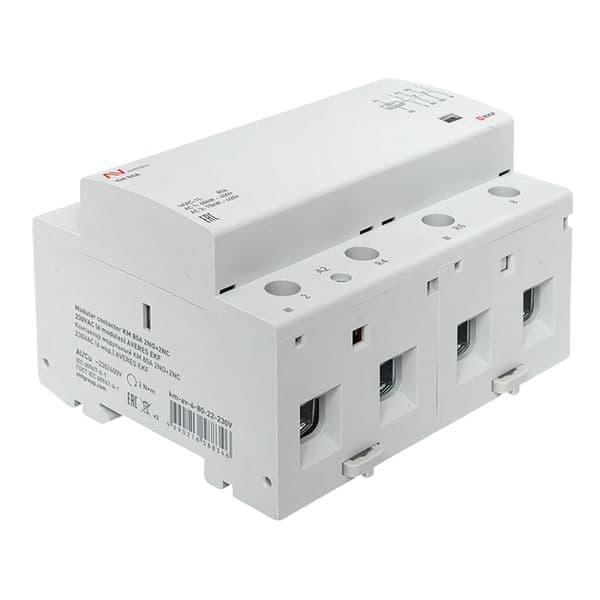 Контактор модульный КМ 80А 2NO+2NC 230VAC (6 мод.) AVERES