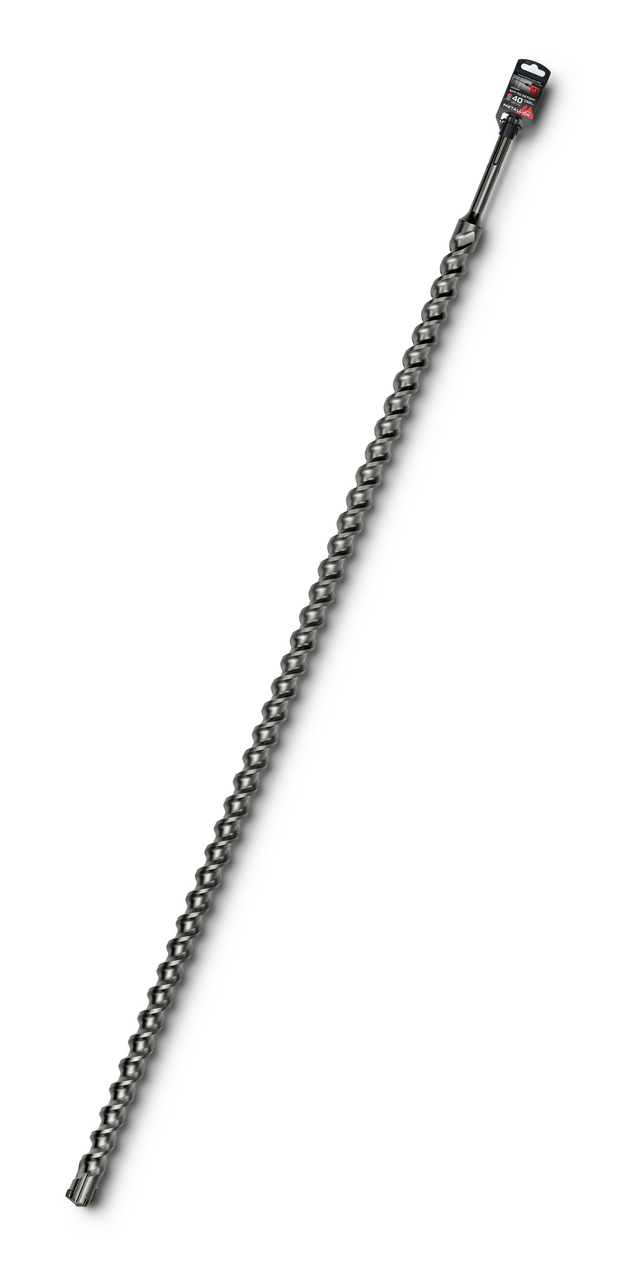 Бур по бетону SDS-max 40х1500/1360 мм, Х-напайка, 2 спирали