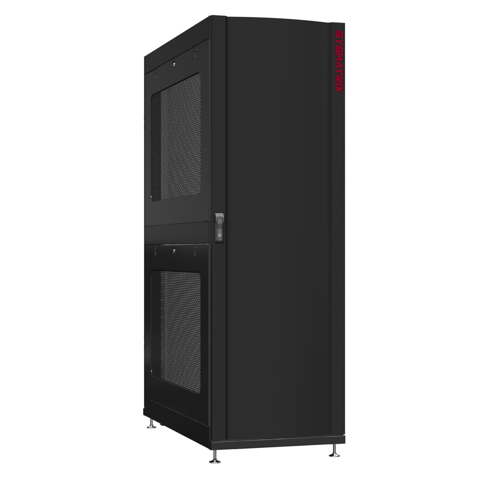 Шкаф серверный 42U 800х1200 передняя дверь: одностворчатая глухой металл IP51. задняя дверь: одностворчатая перфорированная IP20. боковые панели: перфорированные. цвет: черный RAL9005