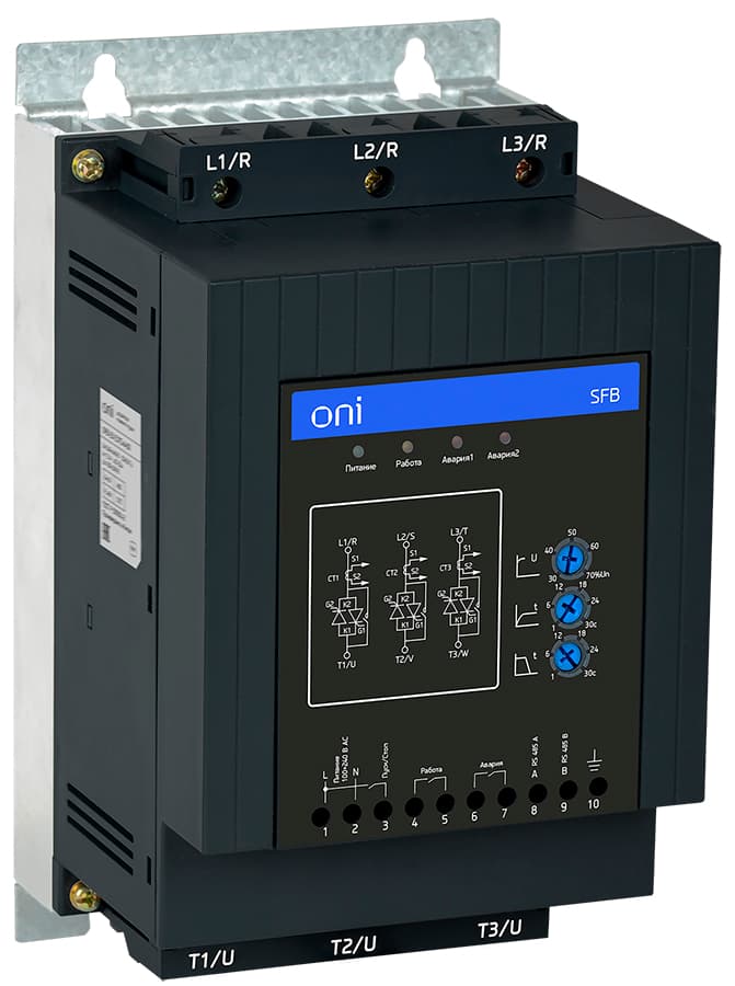 Устройство плавного пуска УПП SFB трехфазный 380В 45кВт 90А Uупр 110-220В Modbus с защитами