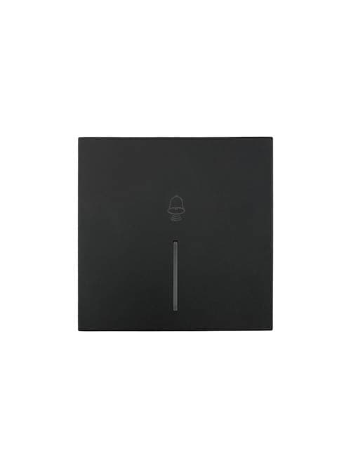 ZIMA Кнопка звонка с подсветкой, 10 А, механизм, черный бархат Lezard 704-4288-108QC