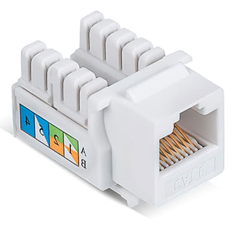 Модуль Keystone Jack RJ-45(8P8C) UTP неэкранированный CAT6 90град белый