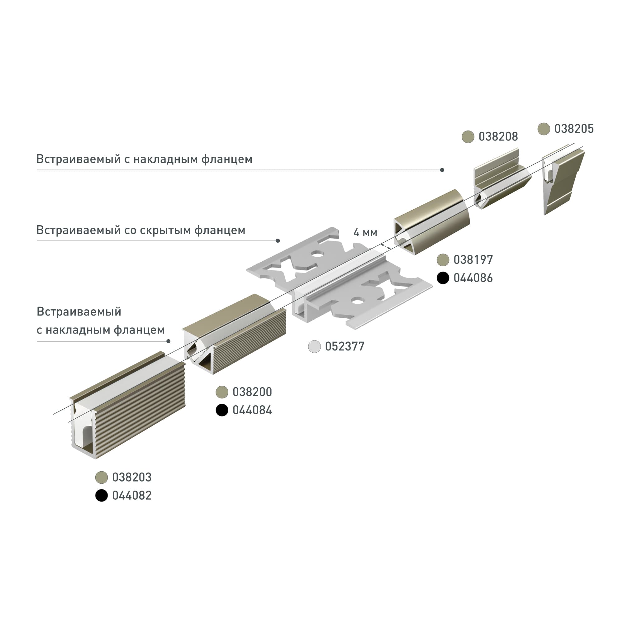 Профиль LINIA7-FANTOM-2000 ANOD (ARL, алюминий)