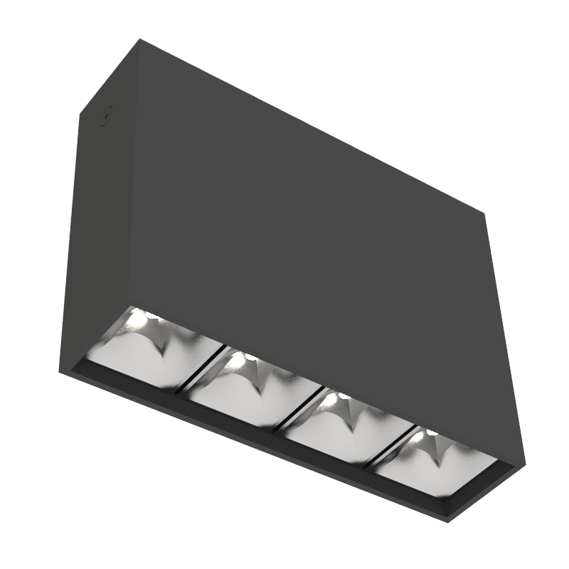 Светильник светодиодный ДПО-10Вт 4000К DL-Box Reflect Multi DALI 55 град черный