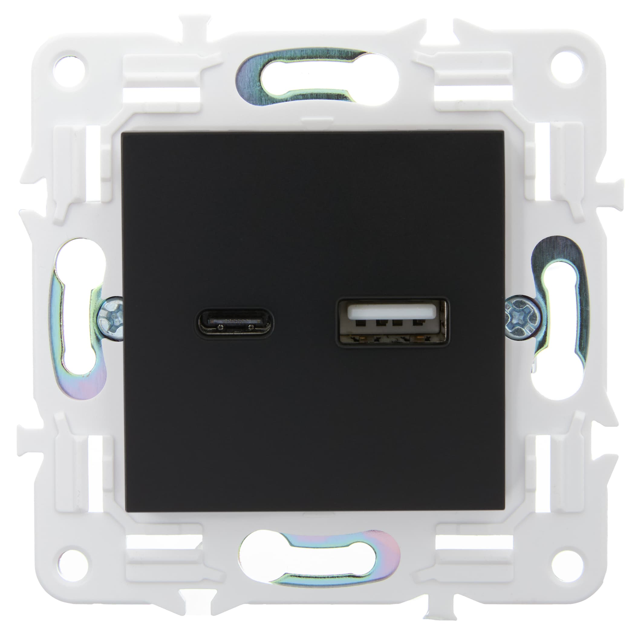 SKANDY Розетка USB A+C 18Вт SK-R13Bl черный IEK