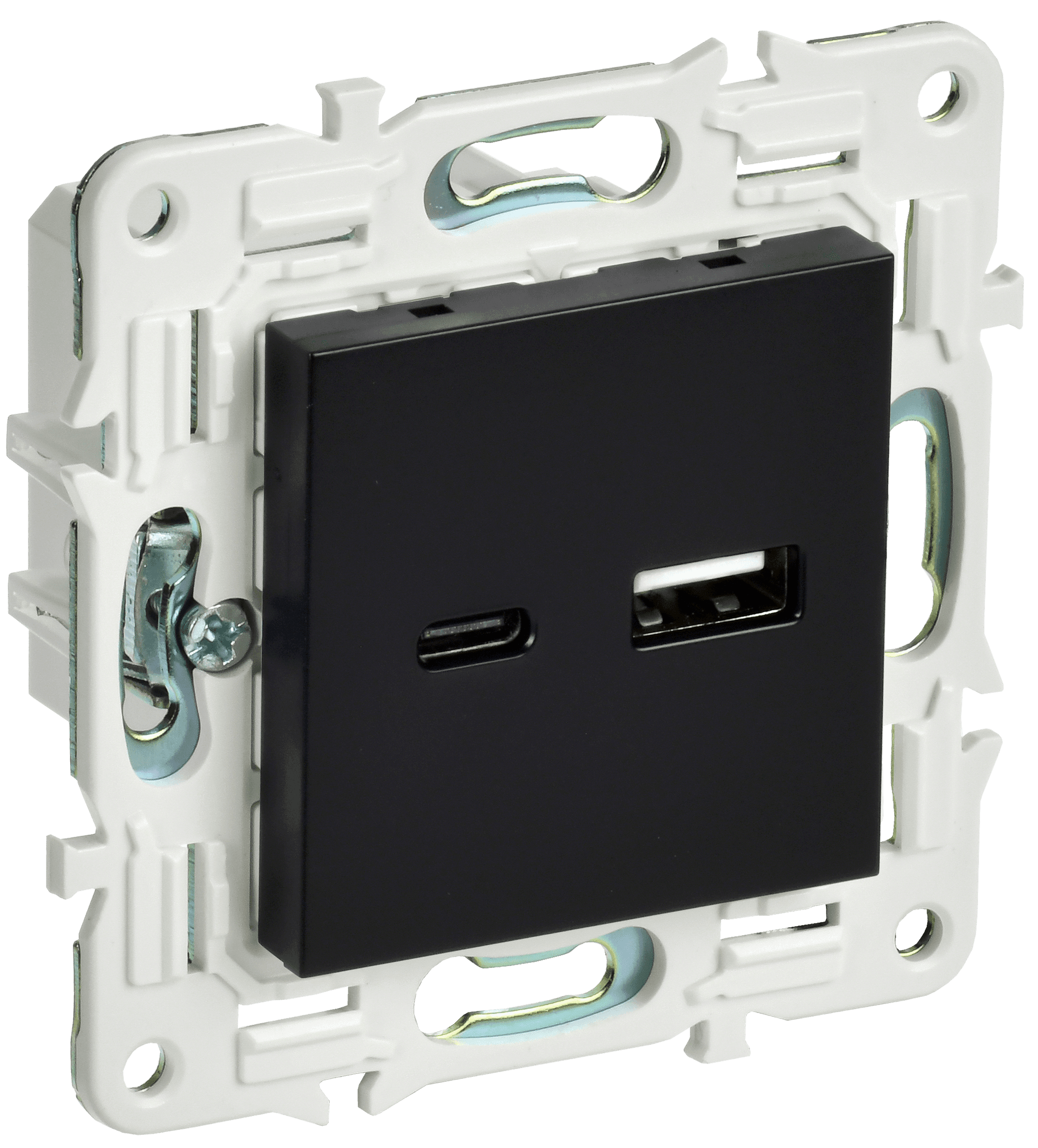 SKANDY Розетка USB A+C 18Вт SK-R13Bl черный IEK