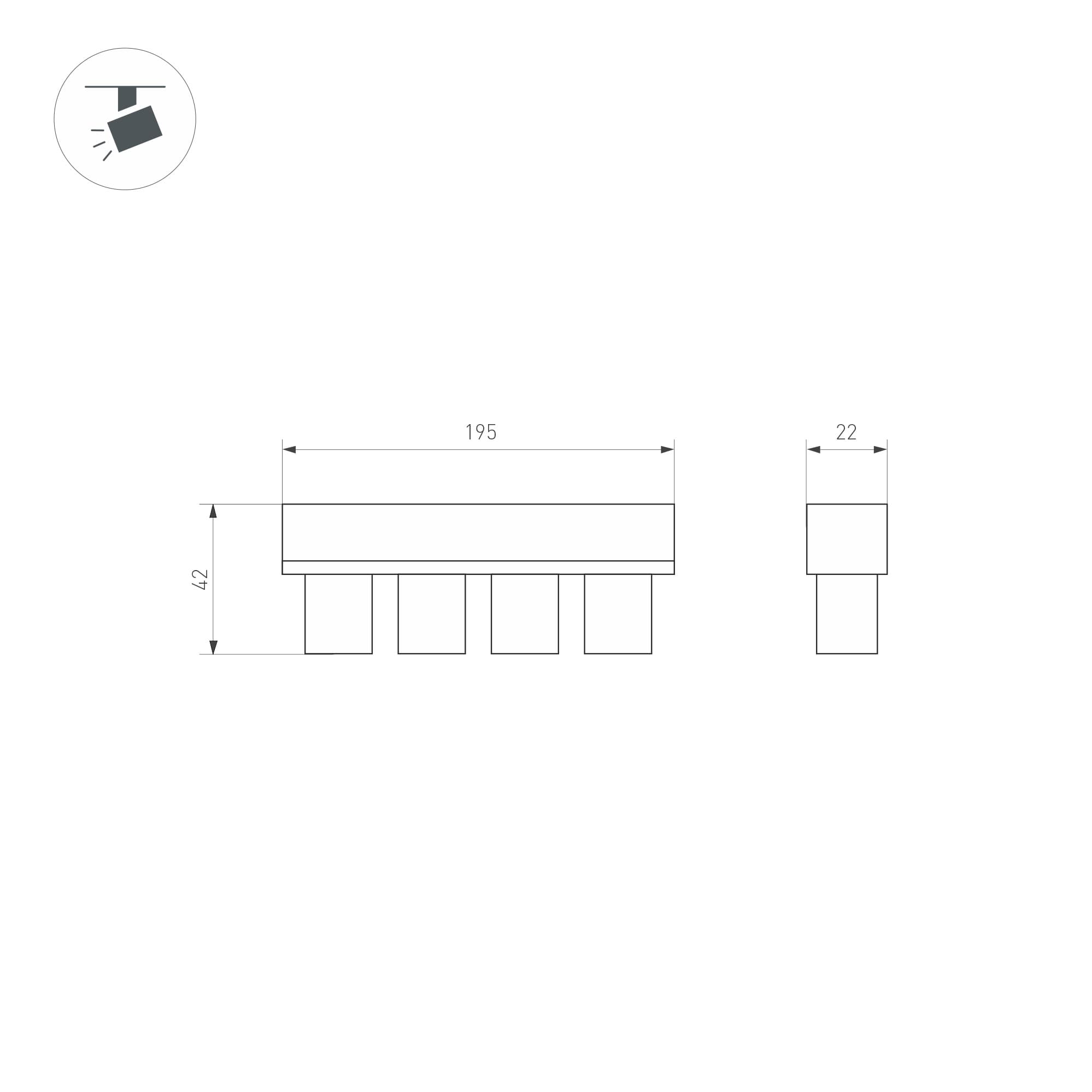 Профиль ARL-MOONLIGHT-R18-1000-TU CLEAR ARL, пластик