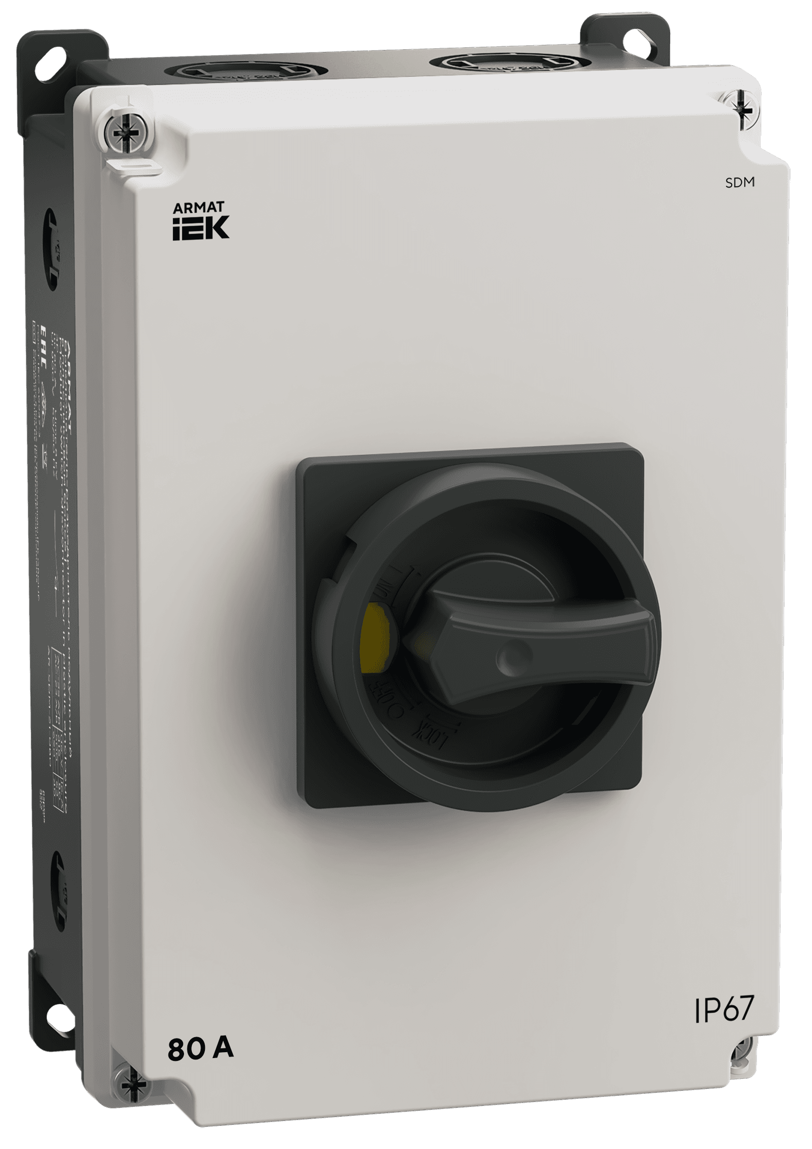 ARMAT Выключатель-разъед. SDM 3P 80А в пл. боксе IP67 IEK