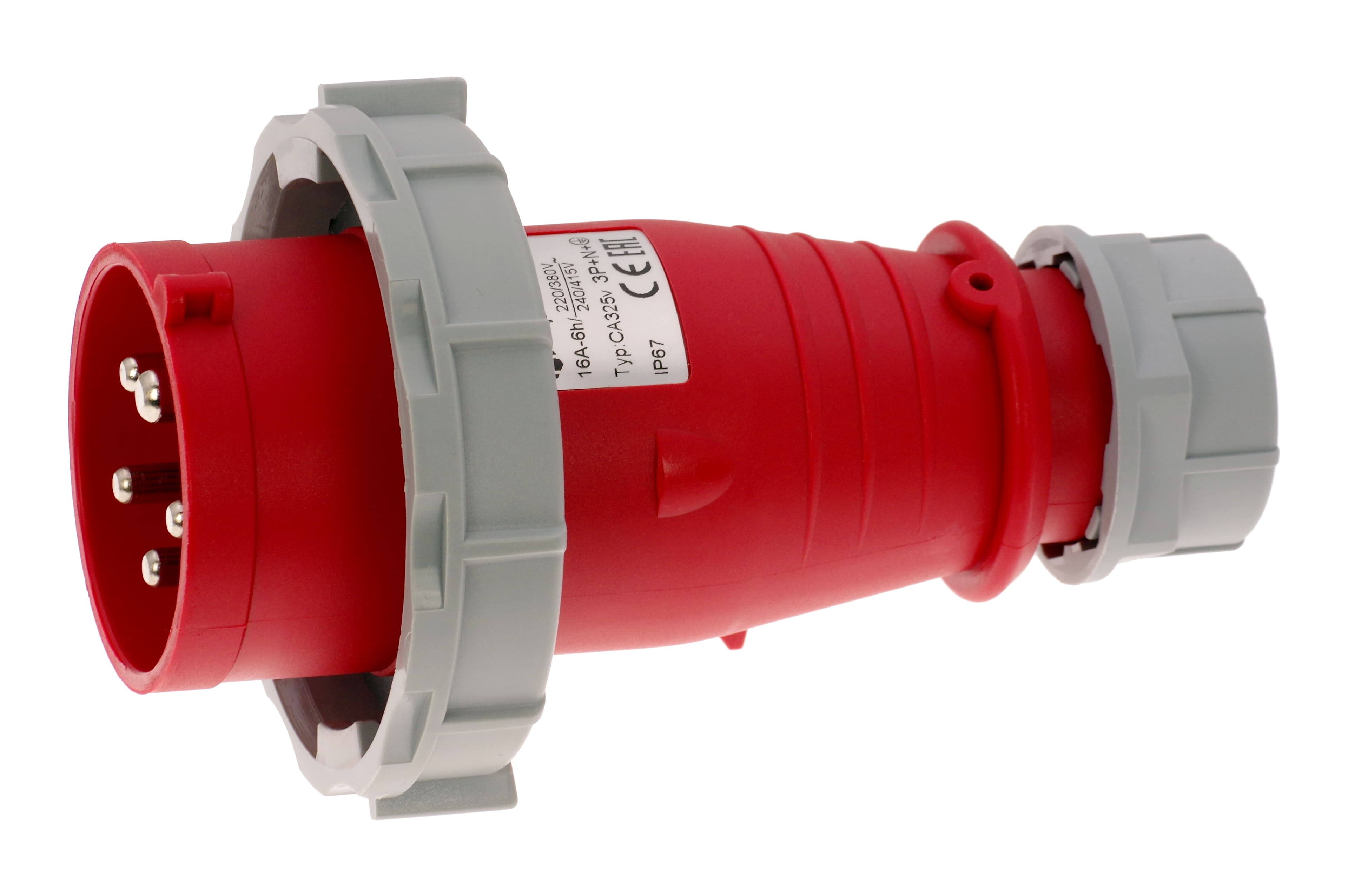 Вилка кабельная фазоинвертор 16А/400V/3P+N+E/IP67