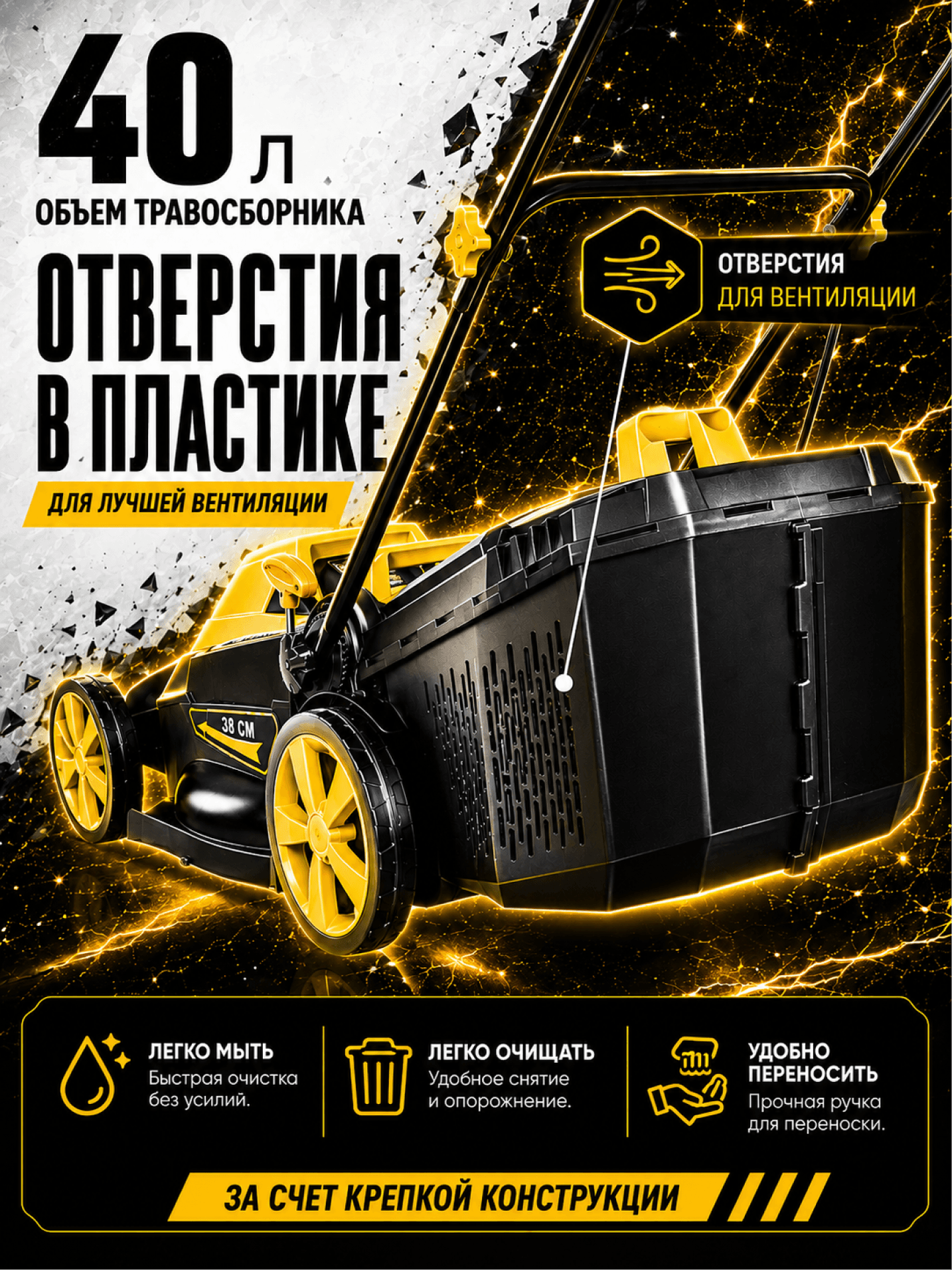 Газонокосилка электрическая ELM-1400P