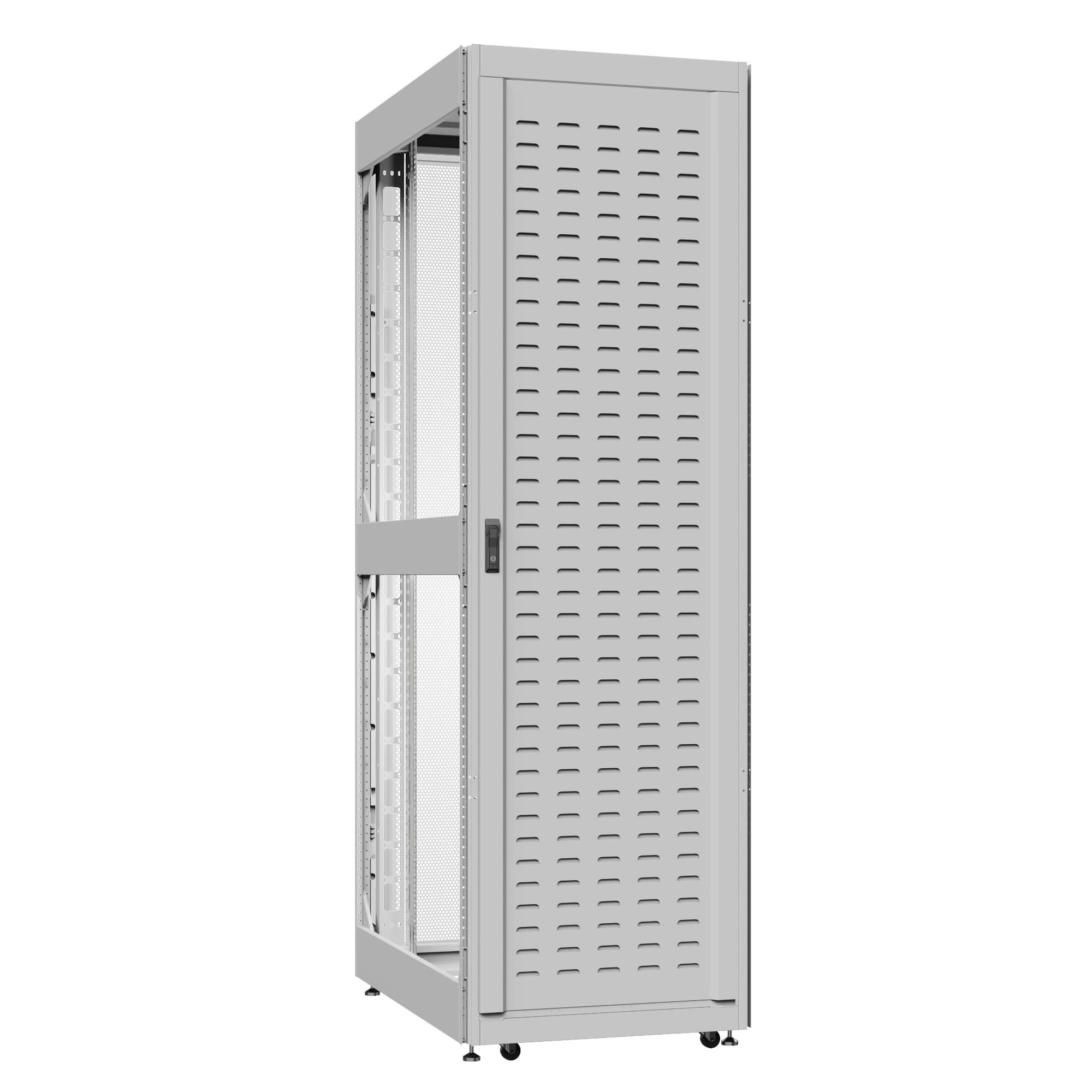Шкаф серверный 42U 800х1200 передняя дверь: протект IP41. задняя дверь: двустворчатая глухой металл IP51. боковые панели: без. цвет: серый RAL7035