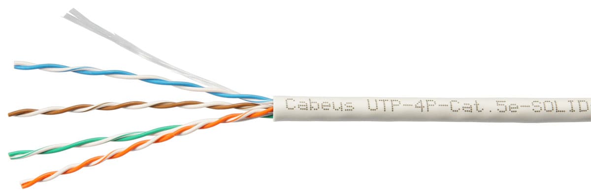 Витая пара U/UTP Cat 5e 4 пары LIGHT 0.48мм solid PVC нг(А)-LS 100м