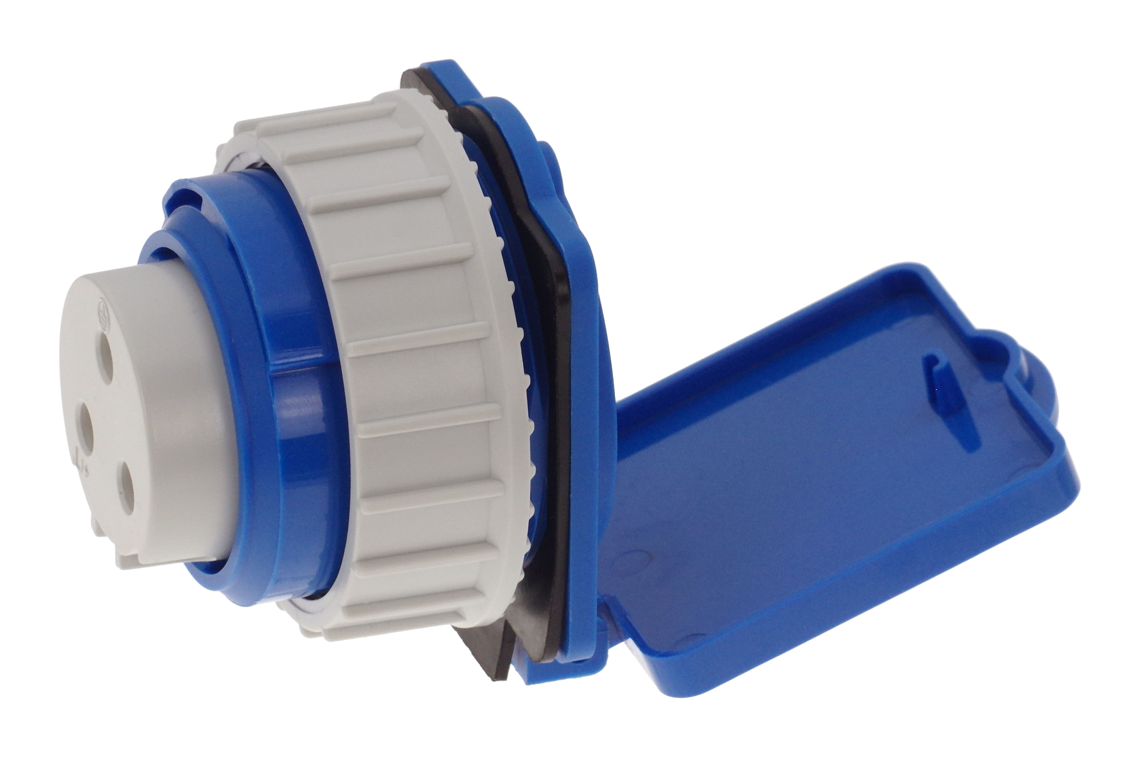 Розетка встраиваемая 16А/230V/1P+N+E/IP44 синяя
