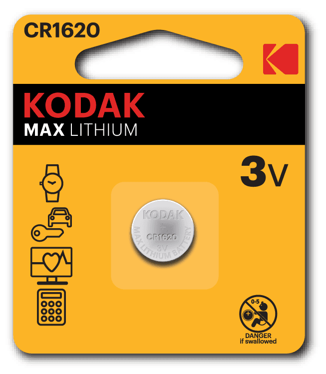 Батарейка Kodak CR1620-1BL MAX Lithium (60/240/50400)