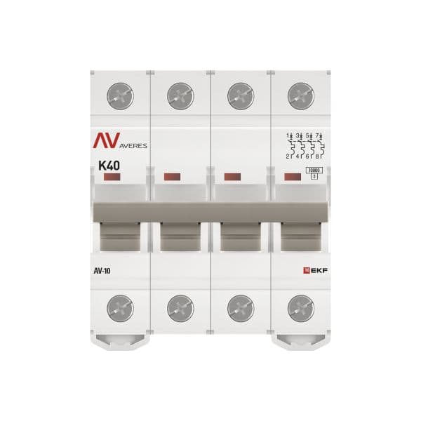 Выключатель автоматический AV-10 4P 40A (K) 10kA AVERES