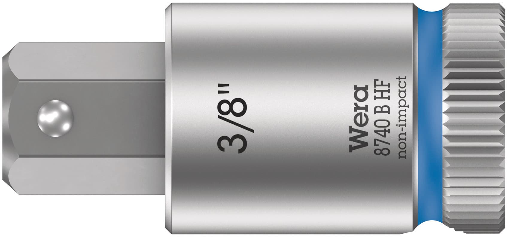 Головка торцевая 8740 B Hex-Plus HF Zyklop со вставкой под внутренний шестигранник DR 3/8 с функцией фиксации крепежа 3/8X38.5 мм