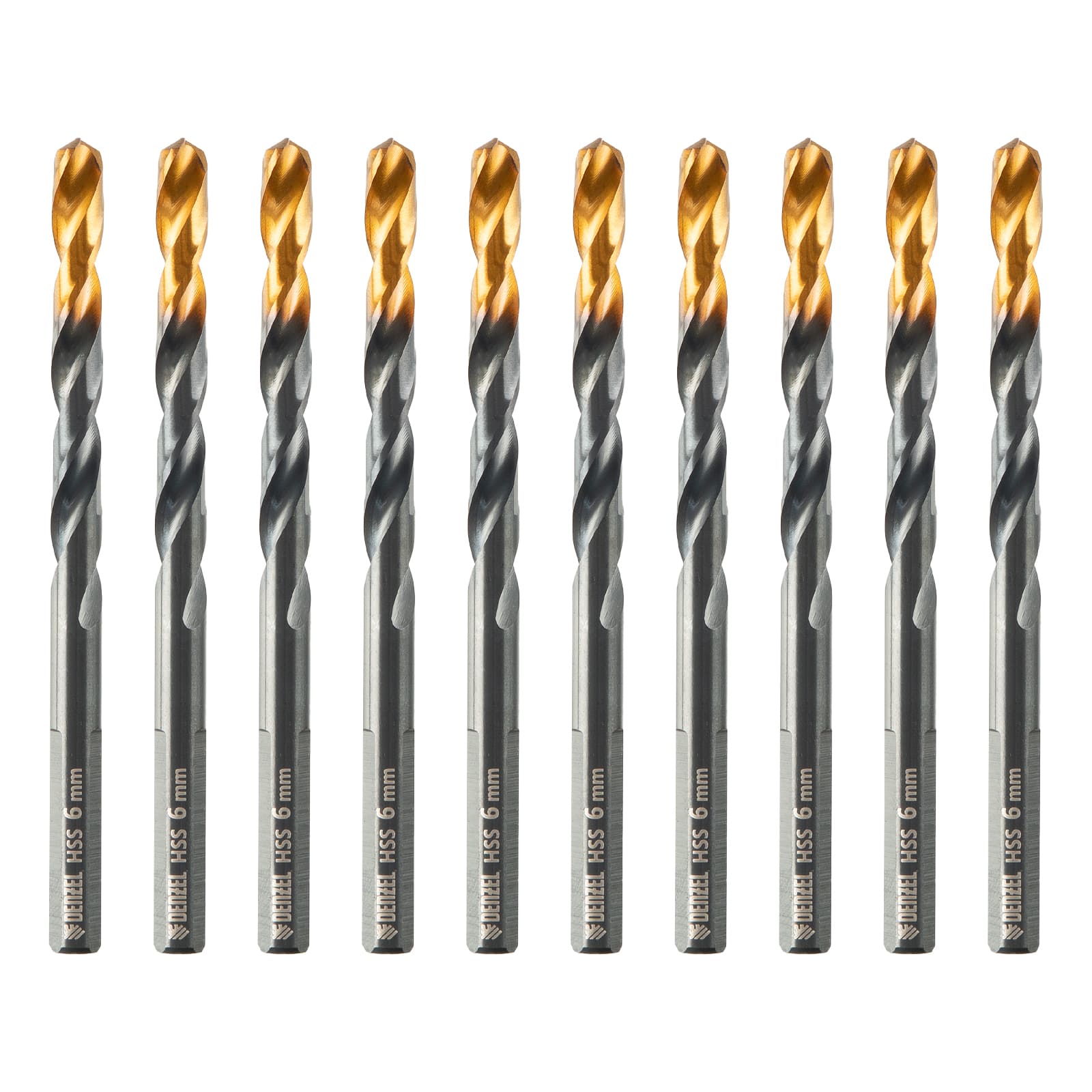 Сверло по металлу, 6 мм, HSS-Tin, Golden Tip, 10 шт.