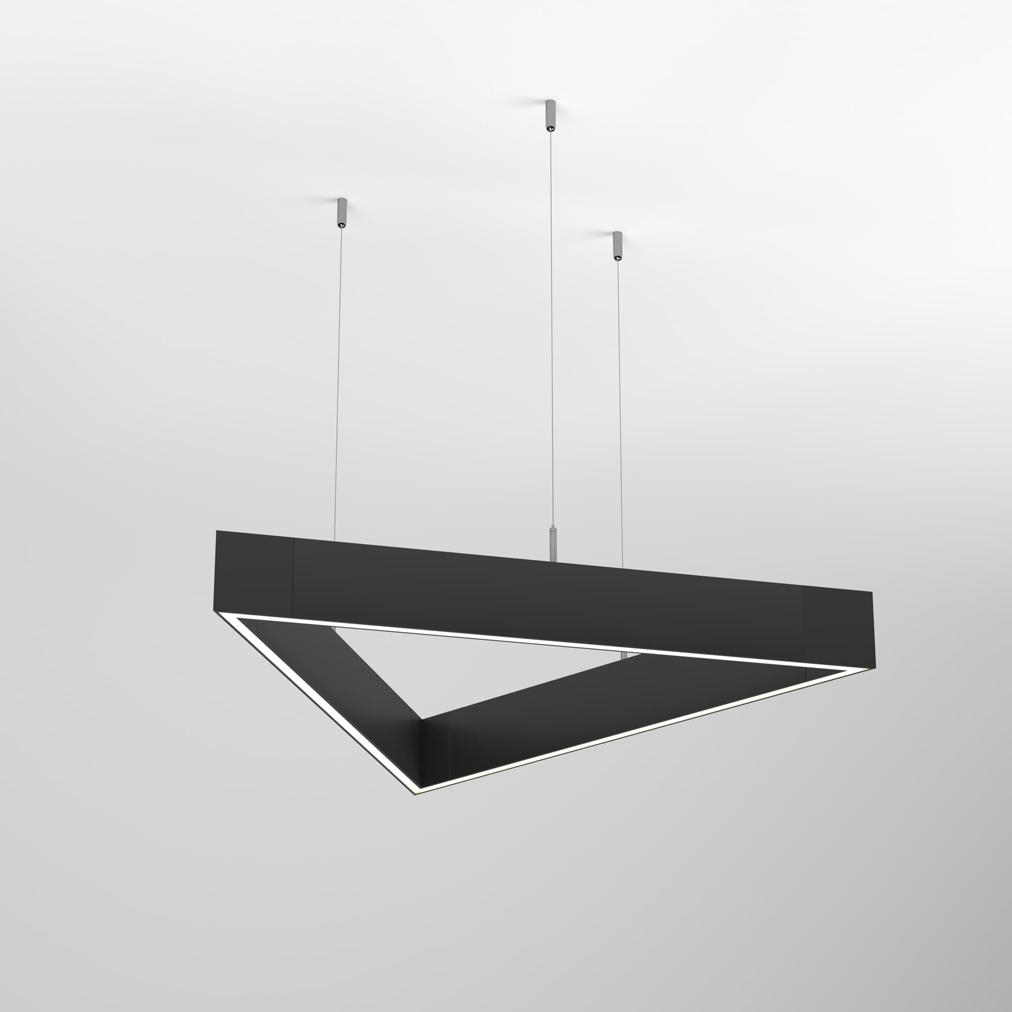 Светильник ALT-LINEAIR-TRIANGLE-FLAT-UPDOWN-DIM-1375-130W Warm3000 BK 100 deg 230V IP20 металл 3 года