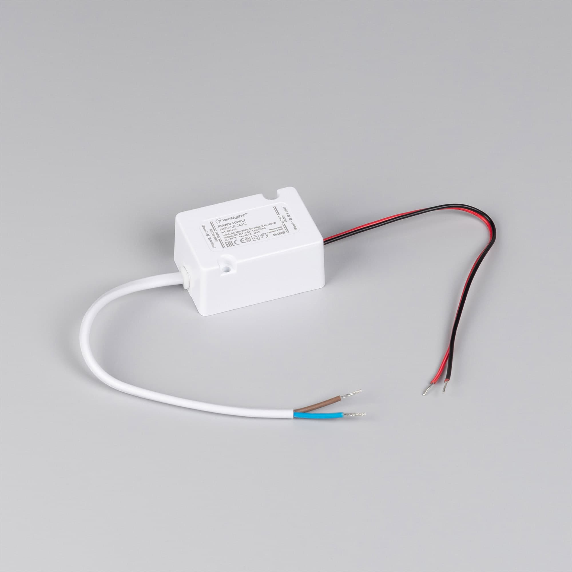 Блок питания ARPV-SP-24012 (24V, 0.5A, 12W) ( IP67 Пластик, 5 лет)