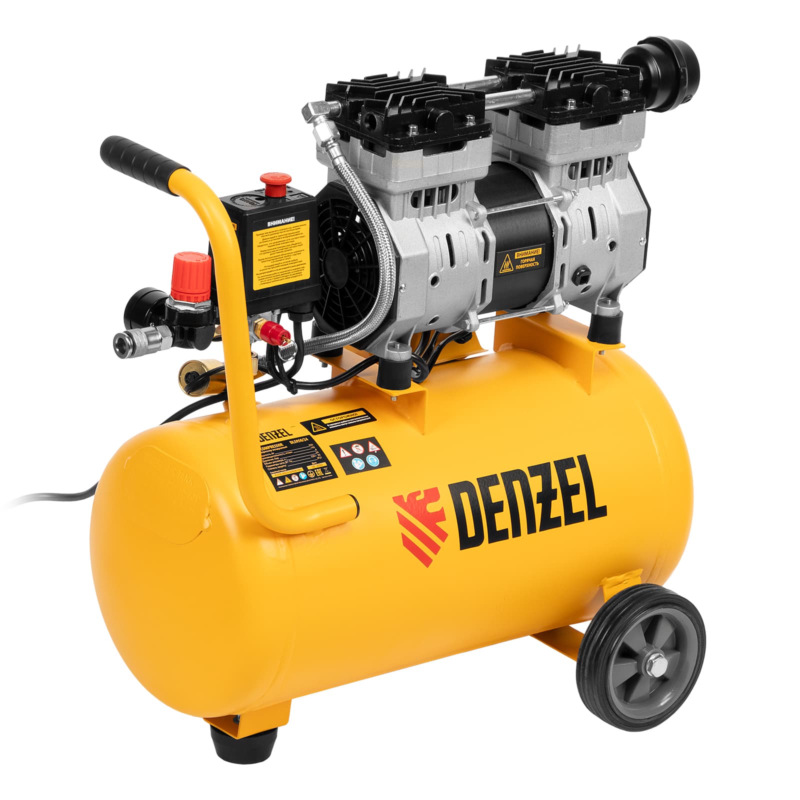 Компрессор DLS950/24 безмаслянный малошумный  950 Вт, 165 л/мин,ресивер 24 л