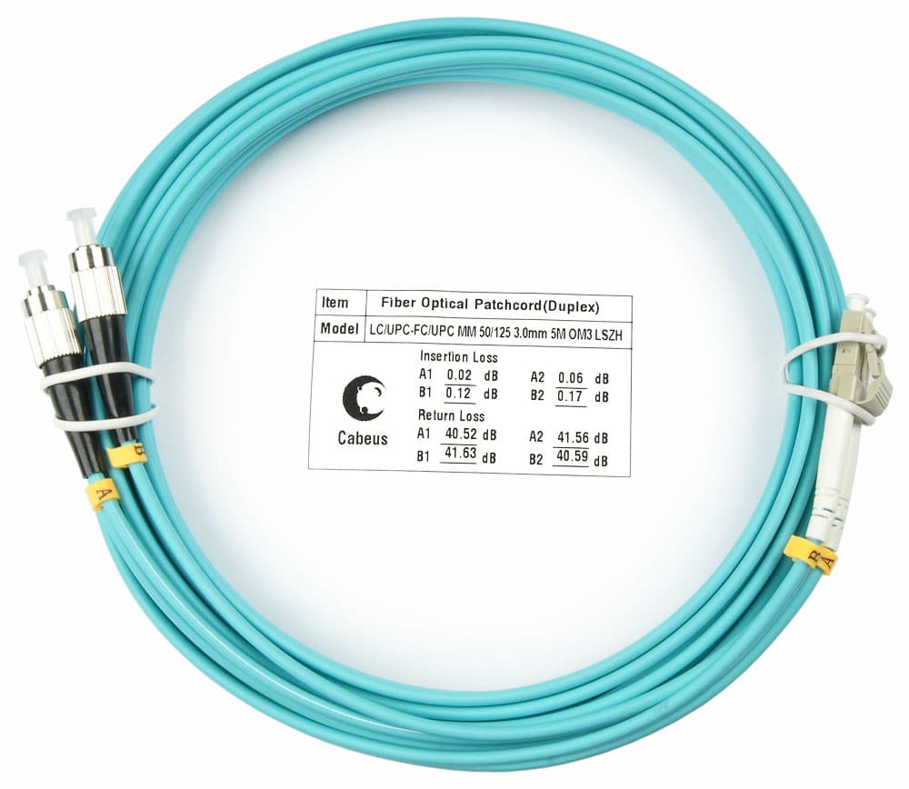 Патч-корд оптический duplex 25м LC-FC 50/125MM OM3 LSZH