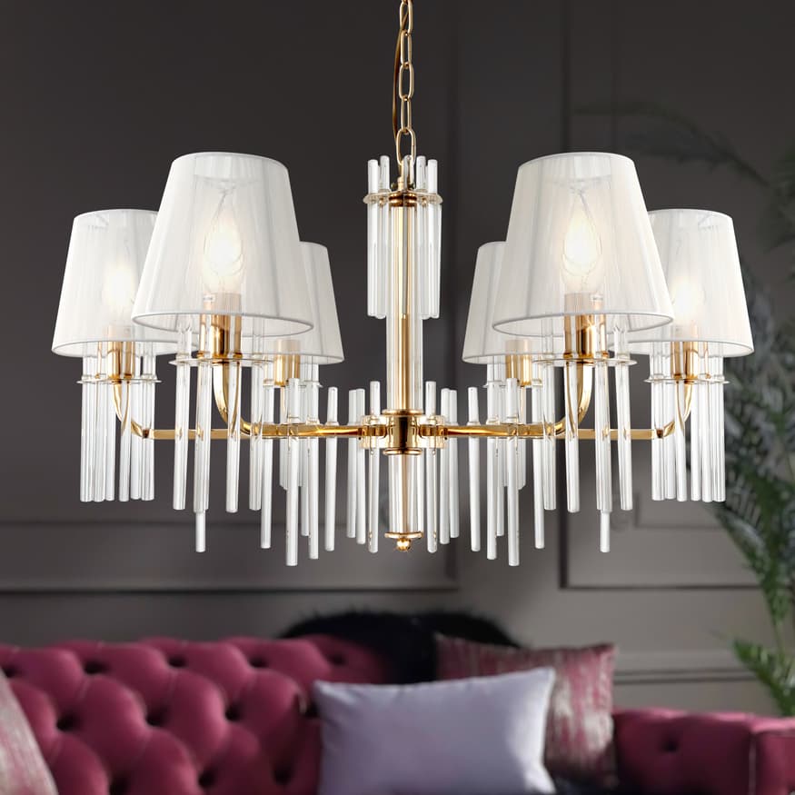 Люстра Lilith 1039-306 6 х Е14 40 Вт хрусталь