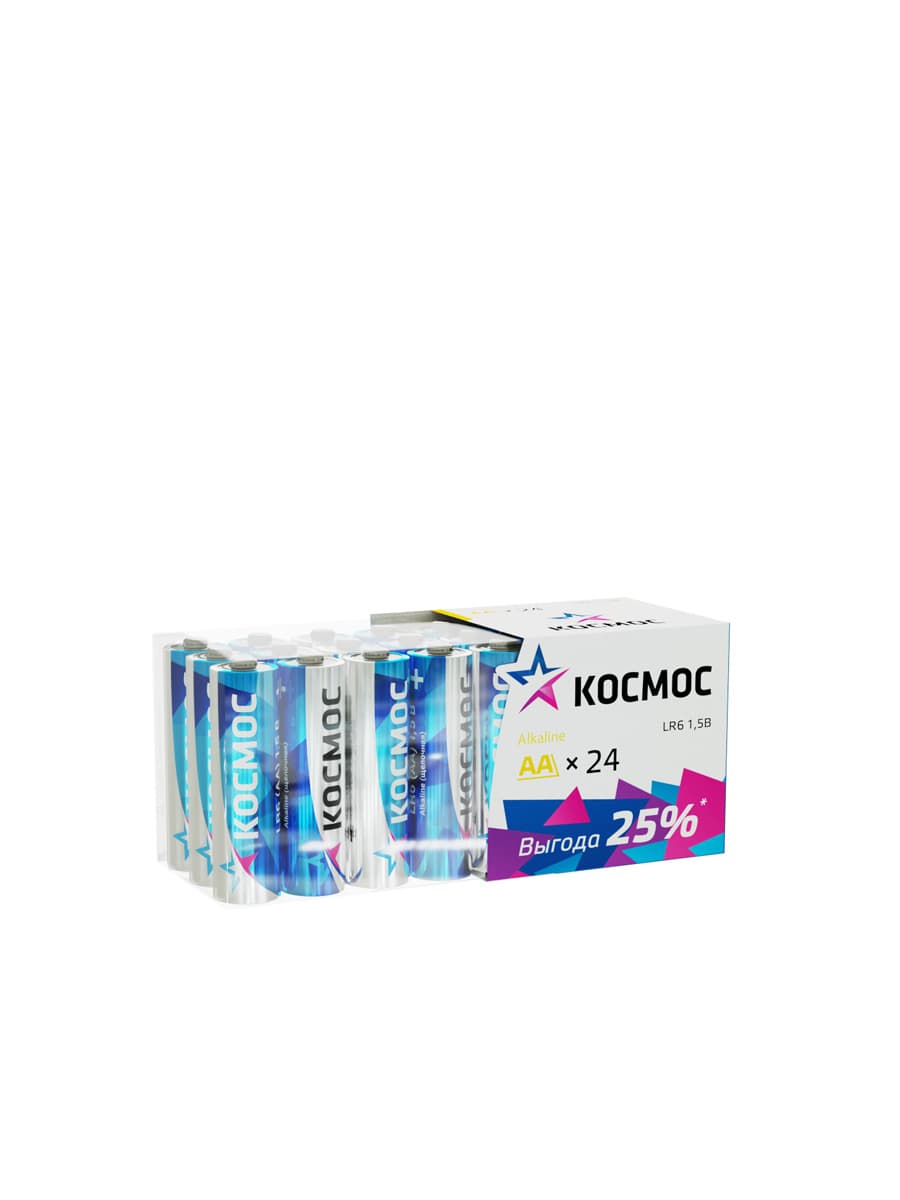 Батарейка  LR6 AA, Alkaline 1.5В, 24 шт/уп,