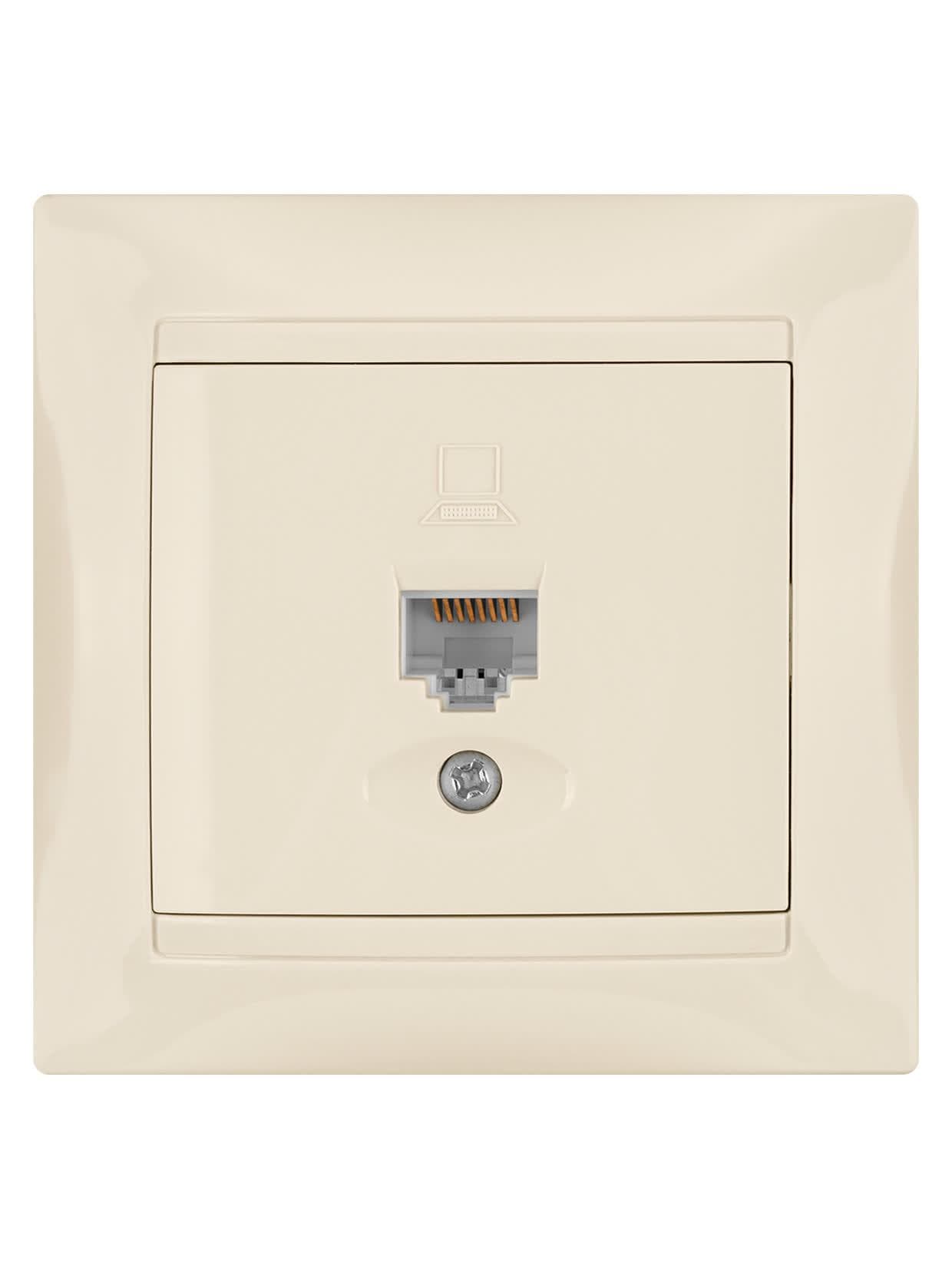 Розетка компьютерная RJ45  сл. кость Лама