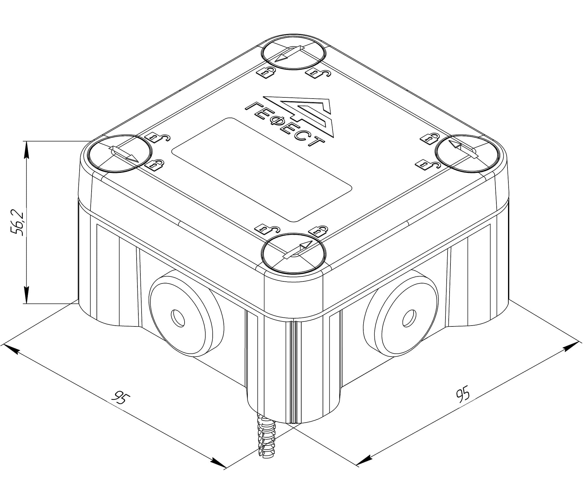 Коробка монтажная КМ-1010(П)-IP66(Р8-13)