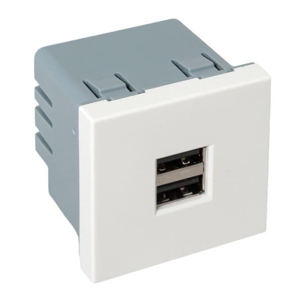 Розетка USB, сила тока 2.1 А (2 гнезда) без индикатора