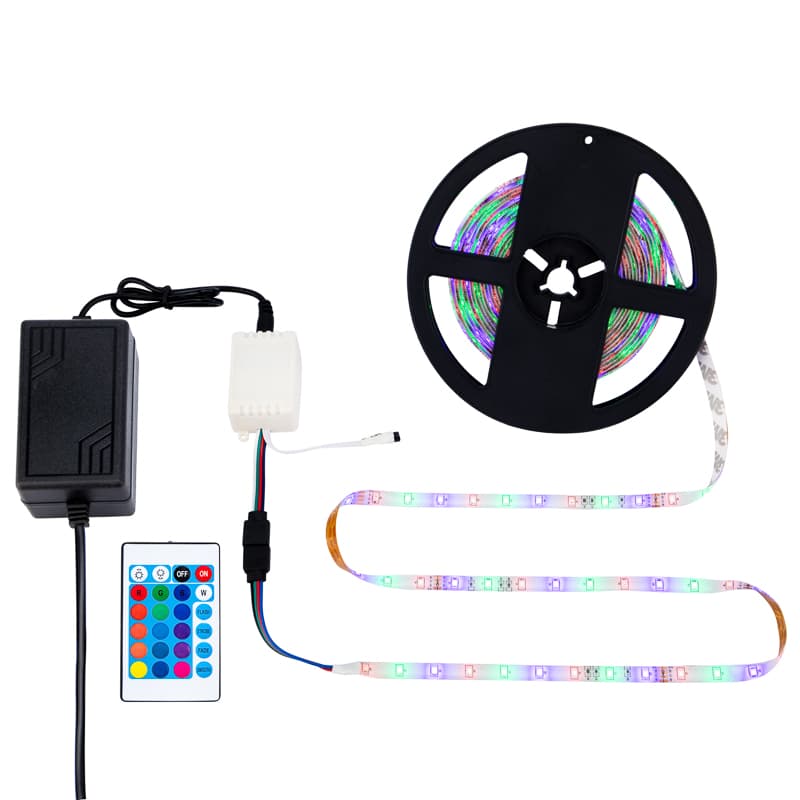 Комплект светодиодной ленты 6Вт/м 12В RGB IP65 LEDx60/м 5м. с блоком питания и контроллером