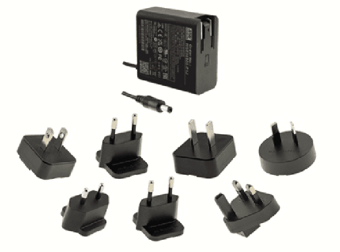 AC-DC адаптер настен., медицин., пром. 30Вт, вход 80...264B AC 47...63 Гц, 113...370B DC, выход 48В/0.63A, 62x30x65мм, -30...+70°С, сертиф.2xMOPP/ CCC /BSMI/ PSE, оснащен универсальным разъёмом для 5-ти типов сменных вилкок АС, выходной разъем 1